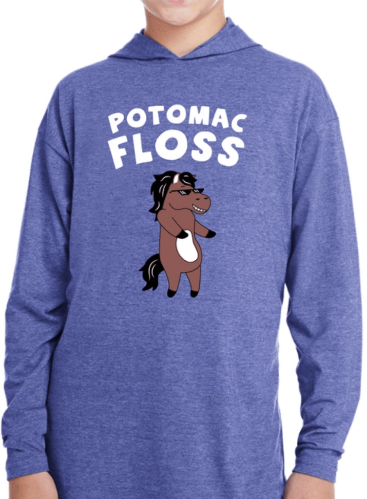 Blue Long-Sleeved Hoodie Tee